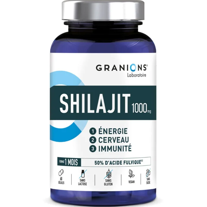 Shilajit 1000 mg, 60 Capsules - Granions