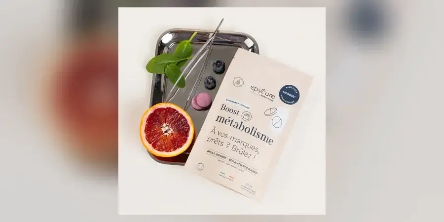 Epycure Boost Metabolism chewable tablets with blood orange and blueberry