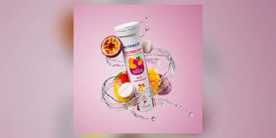 Nutri&Co mango passion fruit electrolyte tablets