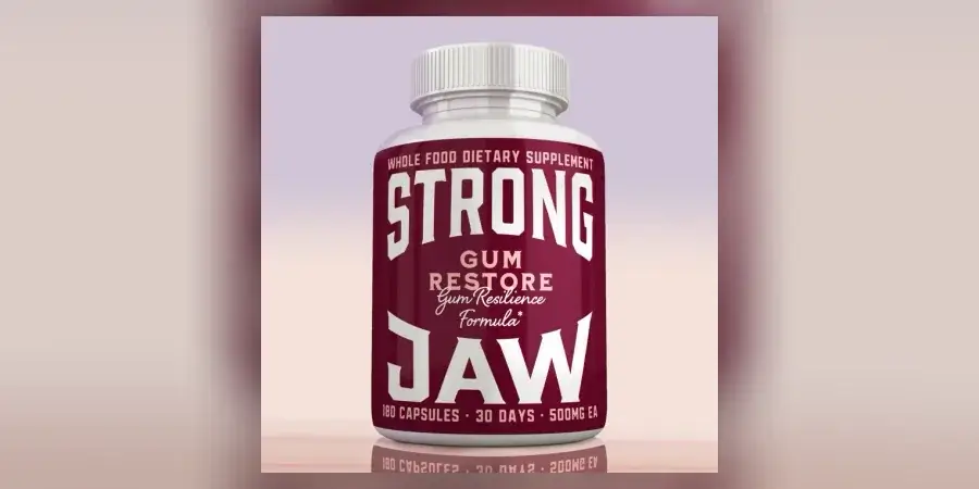 Strong Jaw Gum Restore gum resilience formula bottle