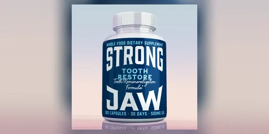 Strong Jaw Tooth Restore remineralization formula bottle
